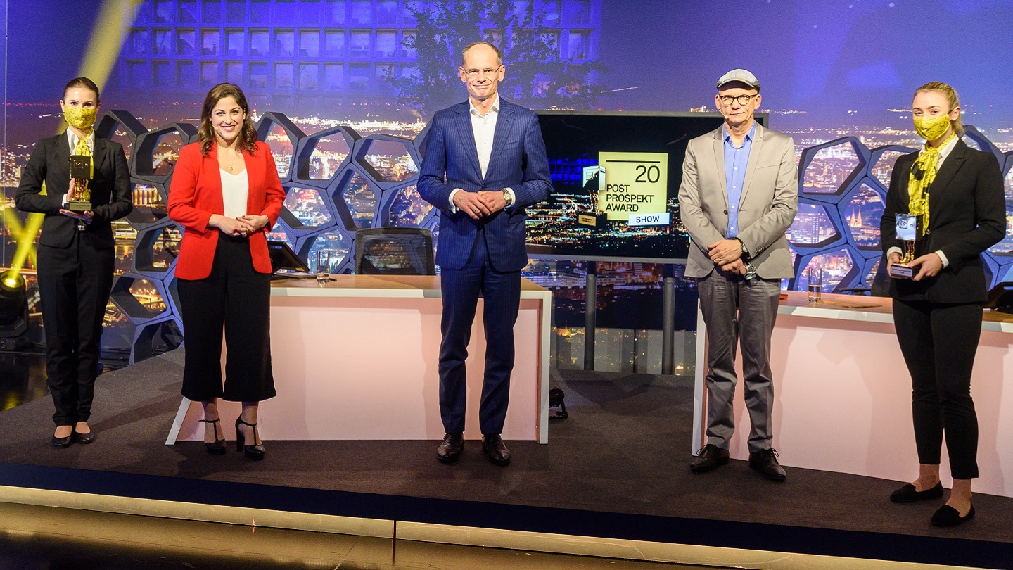 Moderatoren-Team Oliver Baier und Ariana Schirasi-Fard Prospekt Award 2020